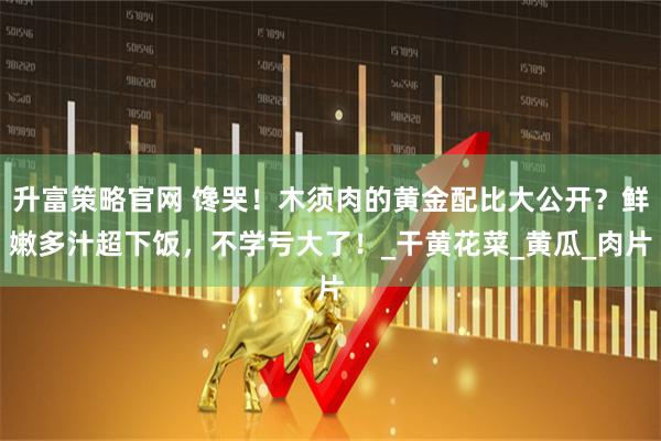 升富策略官网 馋哭！木须肉的黄金配比大公开？鲜嫩多汁超下饭，不学亏大了！_干黄花菜_黄瓜_肉片